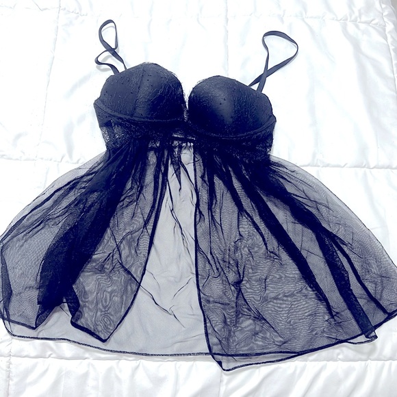 Victoria secrets black babydoll size 34C - Picture 1 of 6